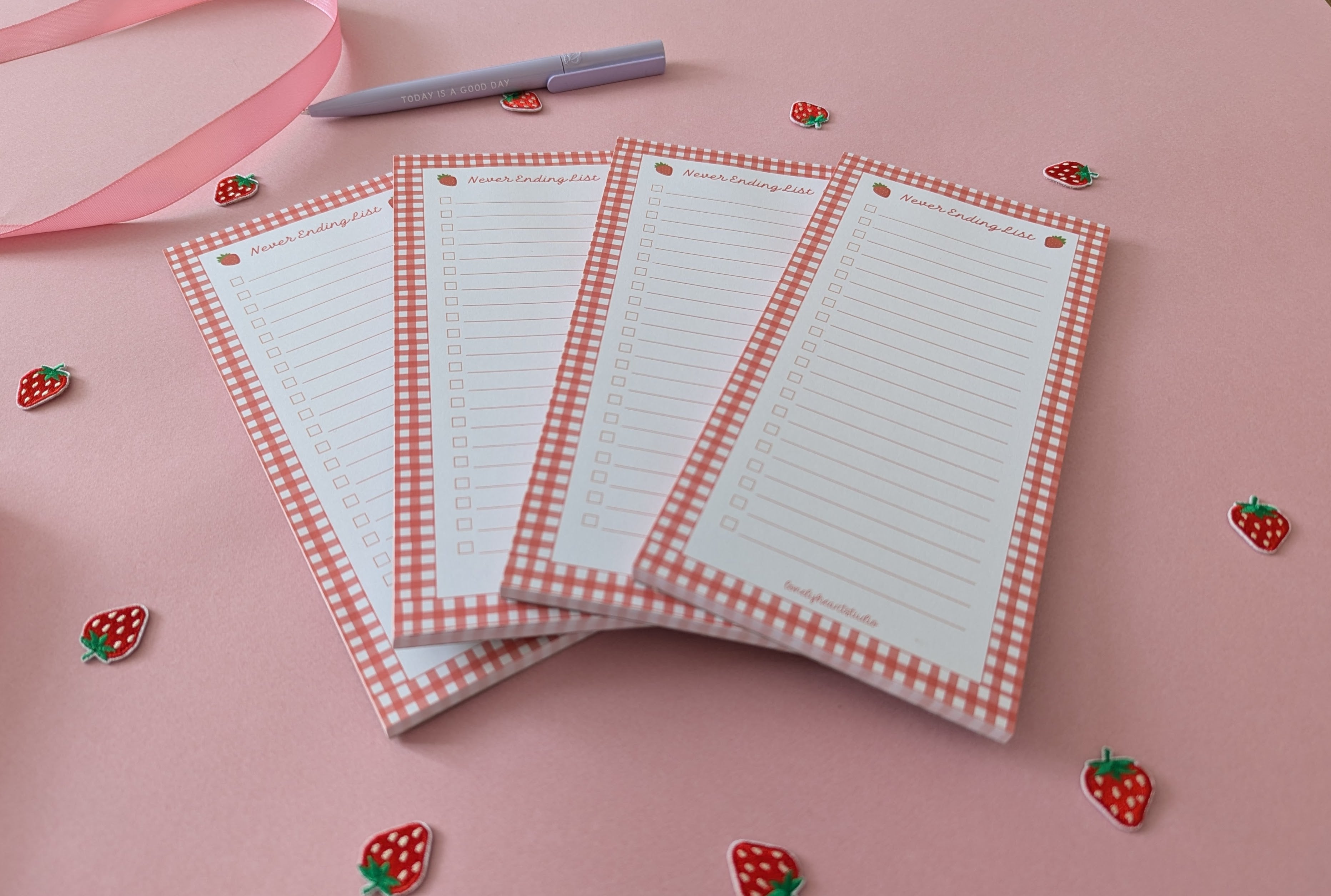 Strawberry Note Pad - To Do List