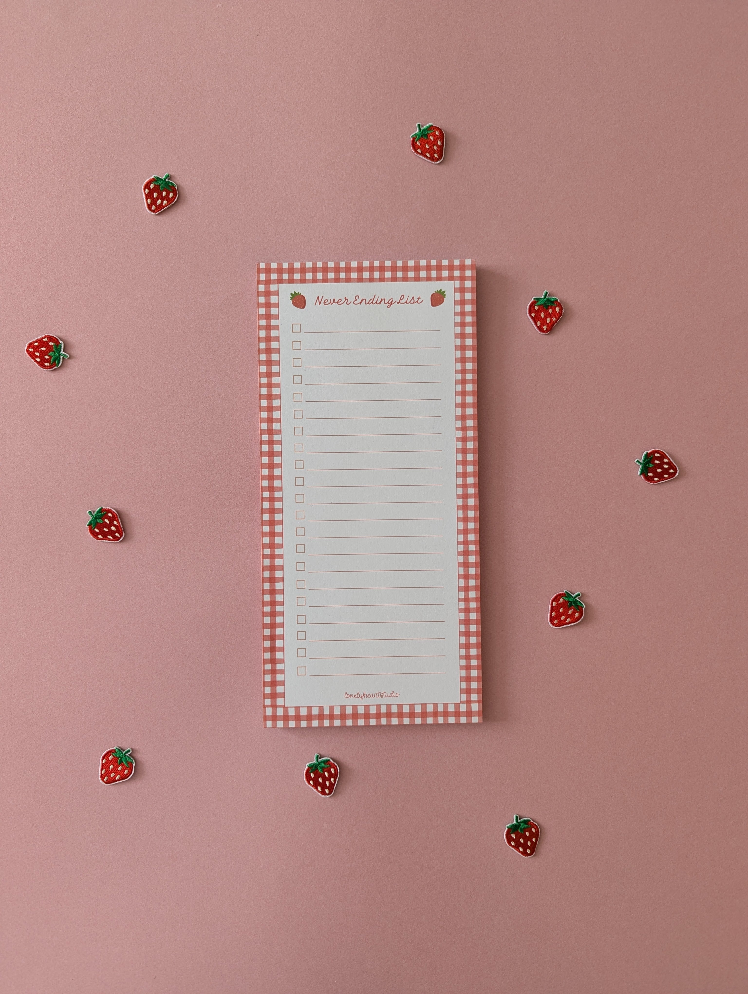 Strawberry Note Pad - To Do List